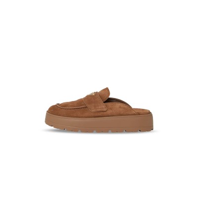 PRADA FUSSBETT SUEDE LOAFER MULES 301413